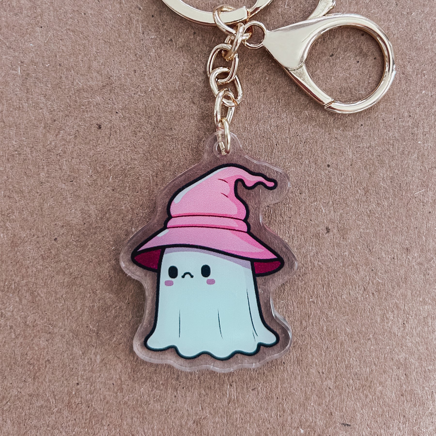 Pink Ghost Keychain