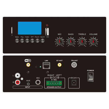 Wi-Fi Hi-Fi Amplifier 2x50W - AirPlay & Bluetooth - TEXONIC AV Inc