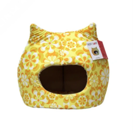 RUFF LOVE COZY CAT BED 70'S FLORAL 19"X1
