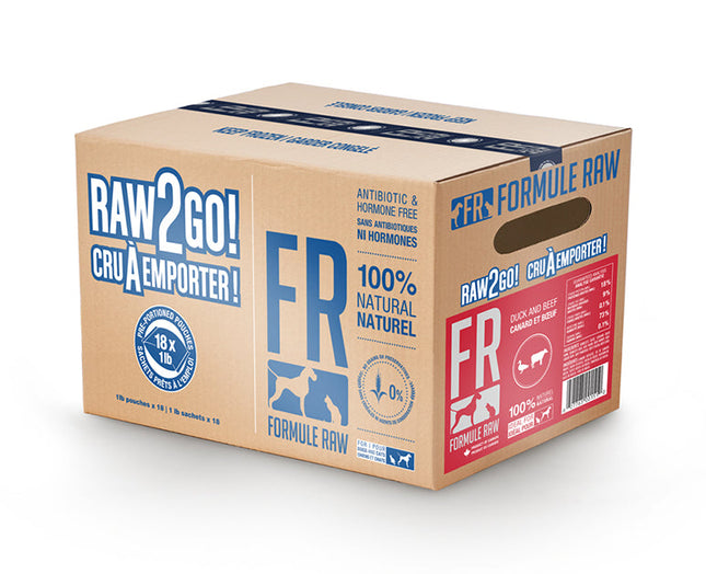 FORMULA RAW R2G DUCK/BEEF 18X1LB