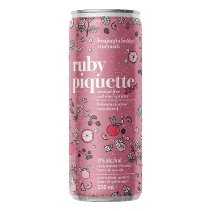 Benjamin Bridge Ruby Piquette Zero Non - Alcoholic Wine - Style Beverage - Just Simcoe