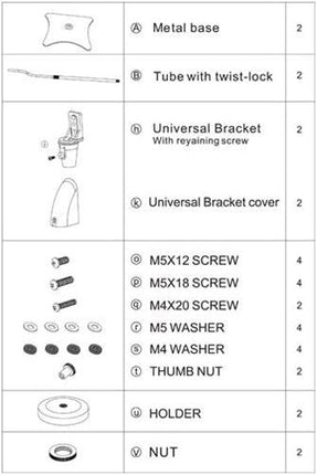 Satellite Metal Height Adjustable Floor Speaker Stand | Pair - TEXONIC AV Inc