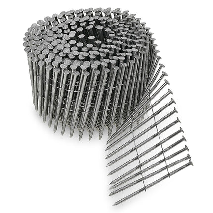 15Deg. Wire Coil, Full Round Head, Ring-Shank Siding Nail — 1-3/4" Type 304 (Qty: 3600)