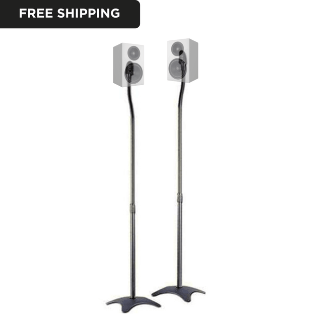 Satellite Metal Height Adjustable Floor Speaker Stand | Pair - TEXONIC AV Inc