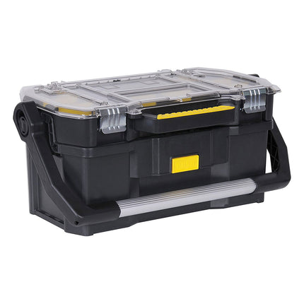 Stanley 19" Tote Box With Organizer Top