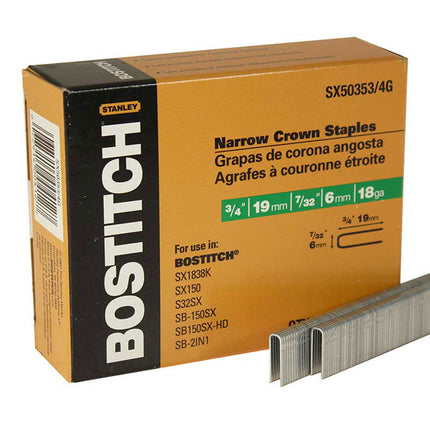 Bostitch 3/4" Staples 18GA (Qty: 5000)