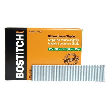 Bostitch 1-1/8"Staples 18GA (Qty: 3000)