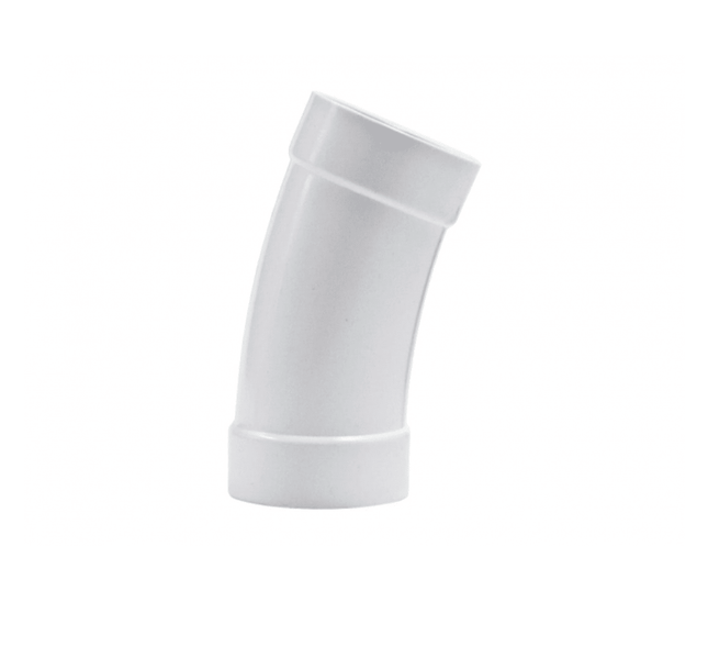 Elbow PVC pipe fitting for Retraflex retractable hose - 22.5° - very long - radius - JustSimcoe.ca