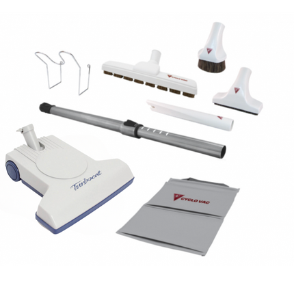 Attachments kit with Cyclo Vac Turbo Air Driven Powerhead