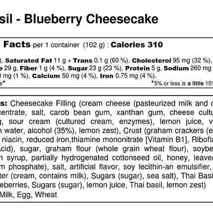 Thai Basil - Blueberry Cheesecake