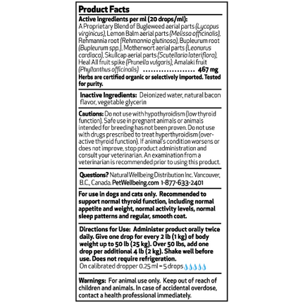 PET WELLBEING THYROID GOLD 2OZ - Just Simcoe