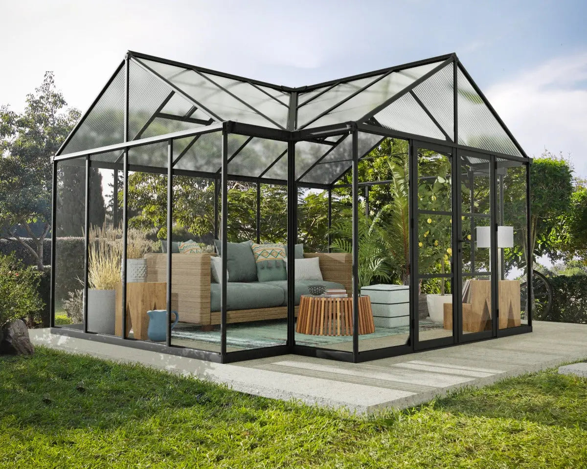 Triomphe® 12 ft. x 15 ft. Orangery Chalet Greenhouse | Palram-Canopia