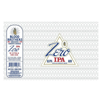 Blood Brothers Zero Non-Alcoholic IPA with Citra & HBC-638