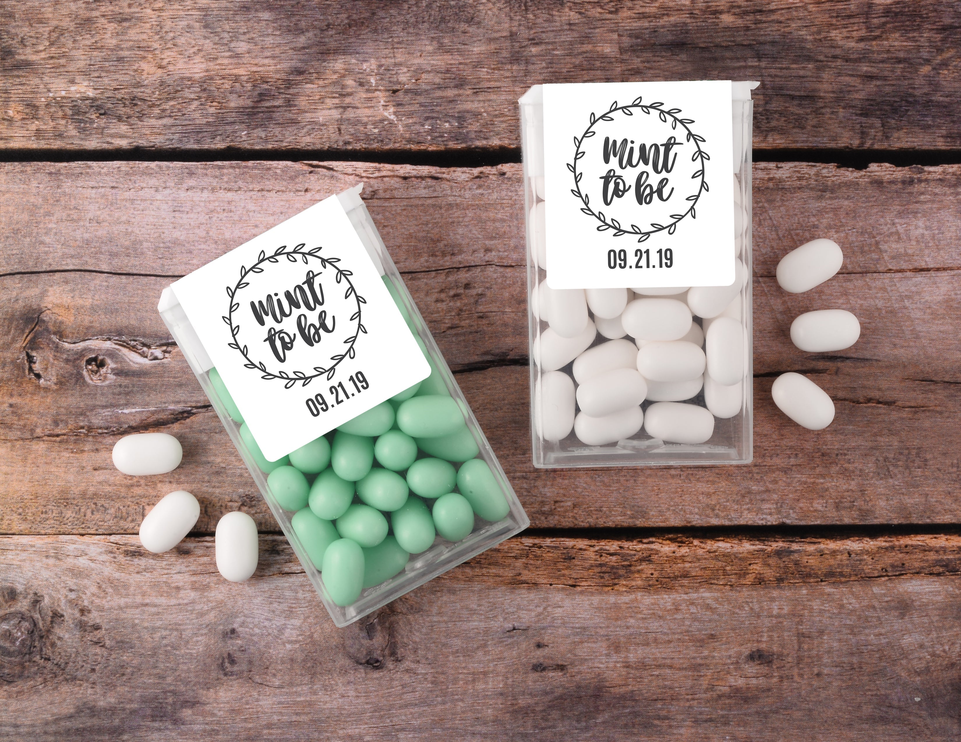 Personalized Mint To Be | White Tic Tac Favour Labels (Set Of 12)