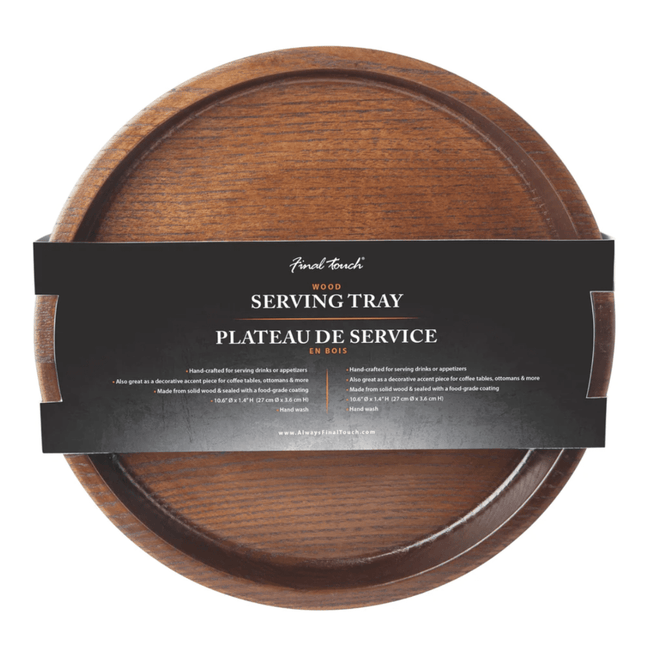 Final Touch Solid Wood Serving Tray (27 cm) - Just Simcoe