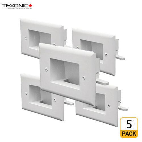 Recessed Cable Pass-through Wall Plate Slim (5PCS) - TEXONIC AV Inc