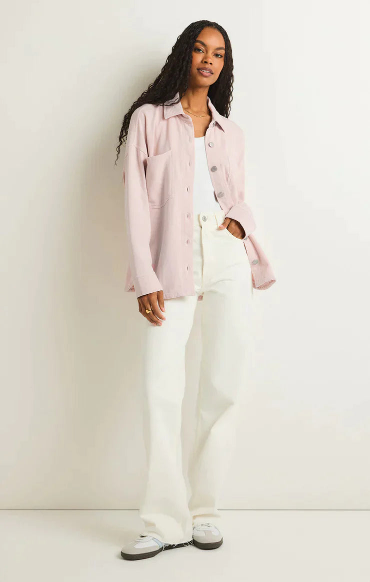 All Day Knit Jacket- Rose