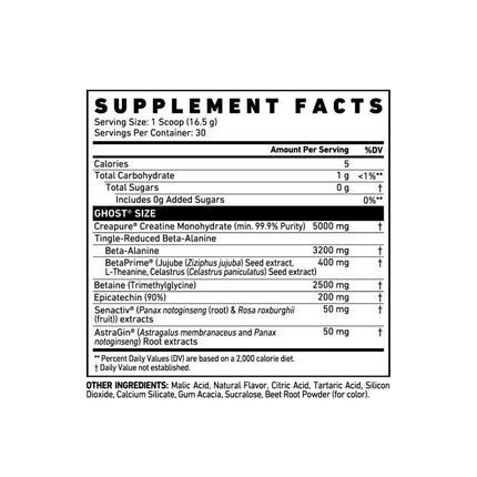 Ghost Size - 30 Servings - Natty - Just Simcoe