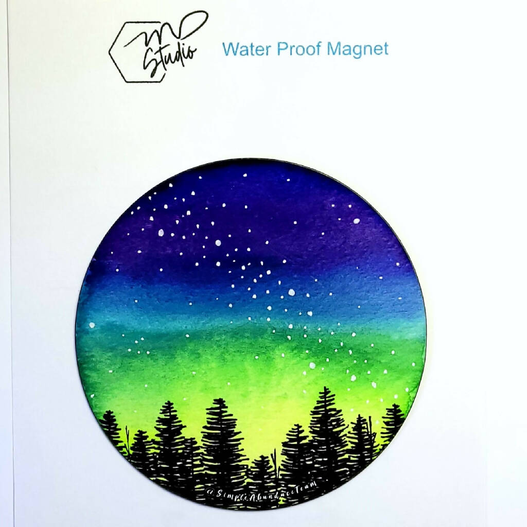 "Northern Lights" Magnet 75mm Waterproof