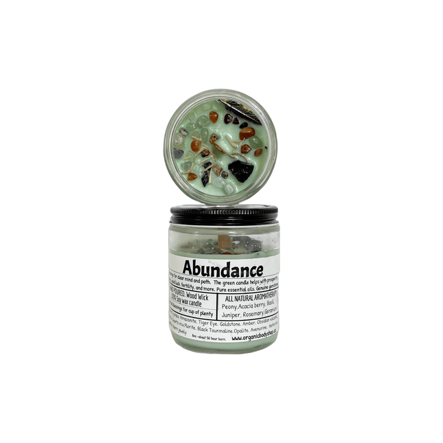 Abundance Crystal Candle. Soy+ Wood wick - Just Simcoe