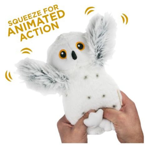 TTAILS PLUSH SNOW OWL ANIMATED 9" - Just Simcoe