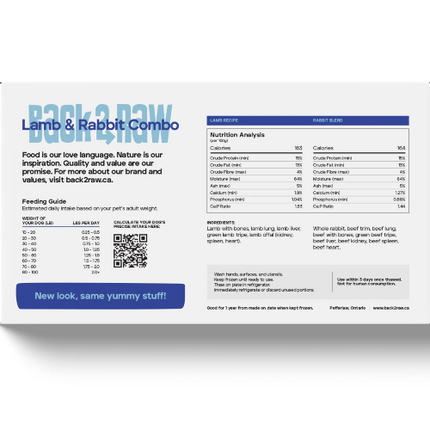 BACK2RAW LAMB/RABBIT BASIC 12LB