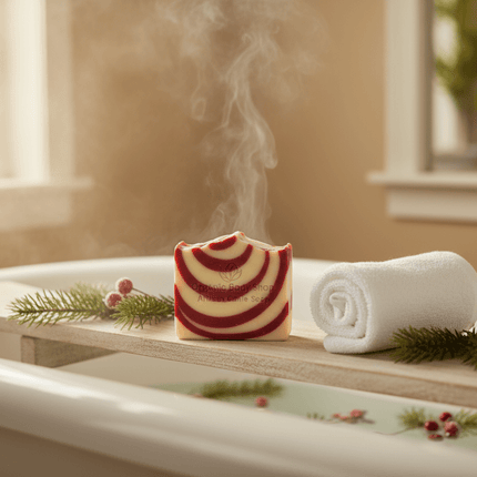 Candy Cane Soap Bar - Artisian - Just Simcoe