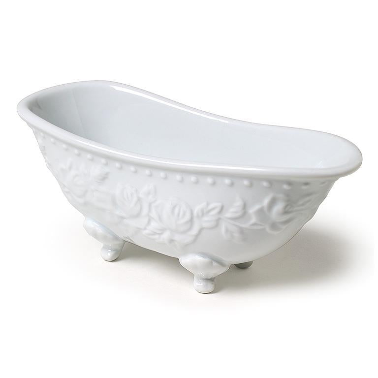 White Bath Tub Soap Dish
