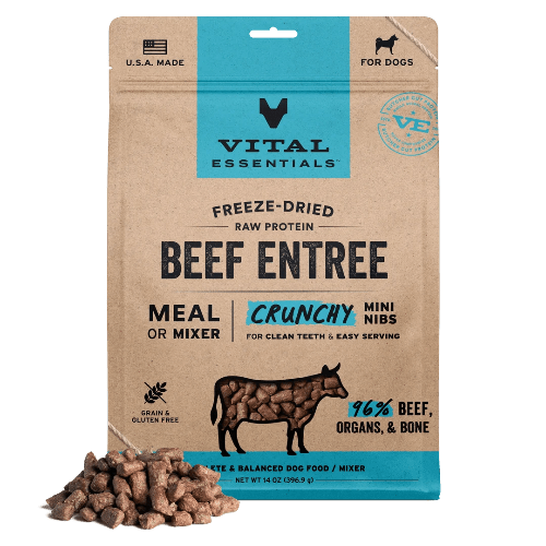 VE DOG FD BEEF MINI NIBS 14OZ - Just Simcoe