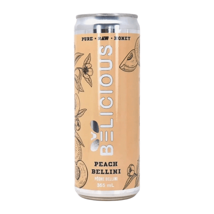 Belicious Peach Bellini Raw Honey Sparkling Beverage - Just Simcoe
