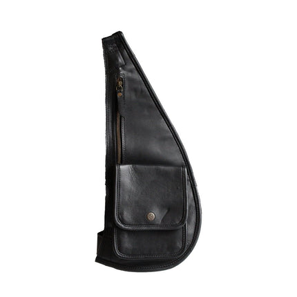 Black Leather Sling Bag - Just Simcoe