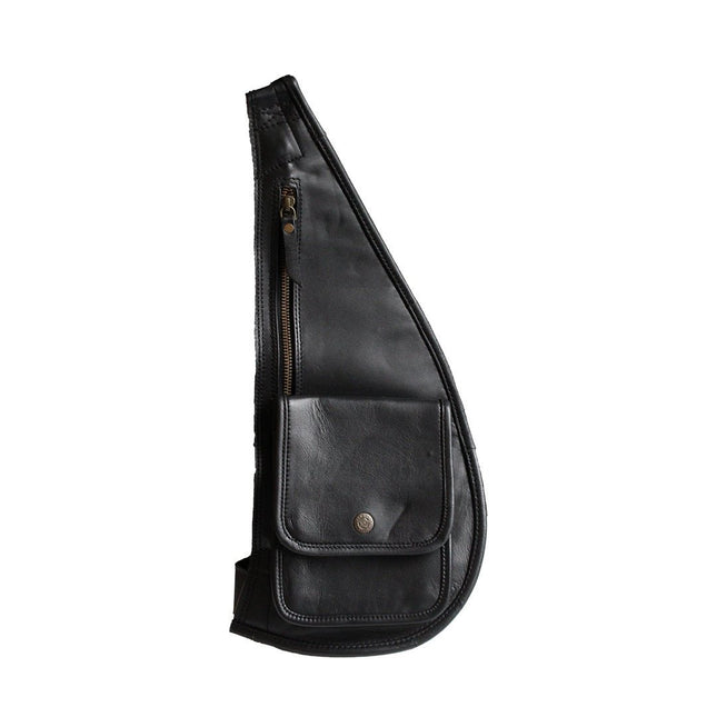 Black Leather Sling Bag - Just Simcoe