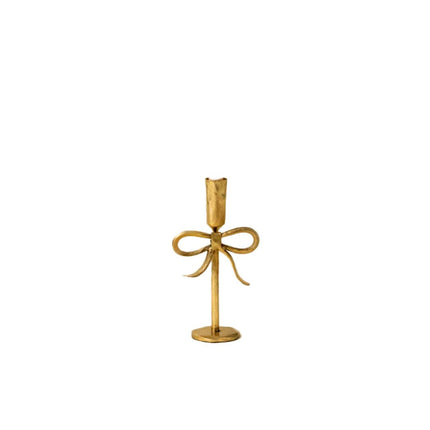 Gold Bow Candle Holder - Just Simcoe