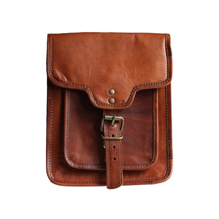 Small Leather Buckle Messenger Bag - Just Simcoe