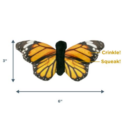 TTAILS PLUSH MONARCH W/SQUEAKER 6"