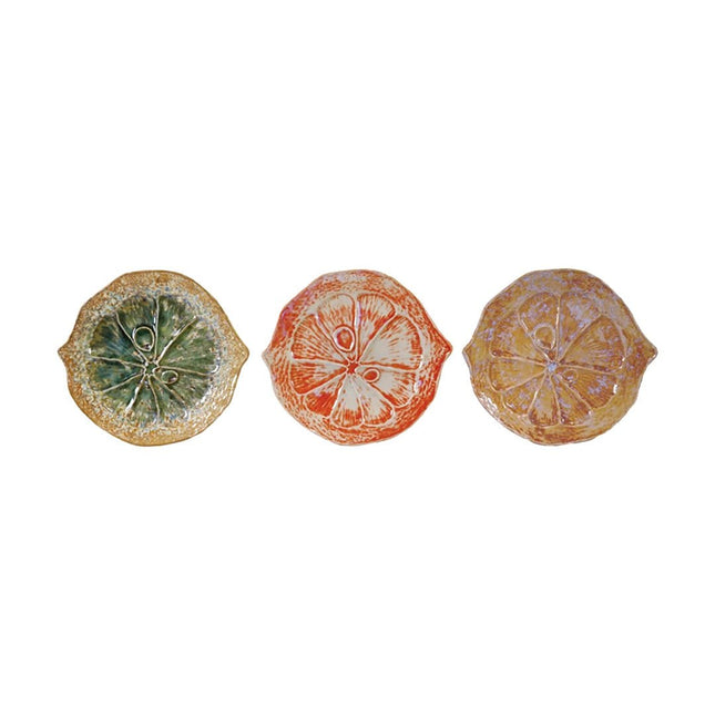 Stoneware Citrus Plates - Just Simcoe
