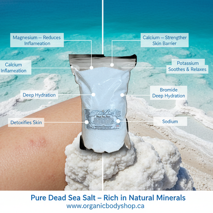 Dead Sea Salt Unscented | Mineral Bath Soak | 3lb | Organic Body Shop
