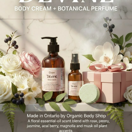 Devine 3-Piece Gift Set: Body Cream, Perfume & Steamer