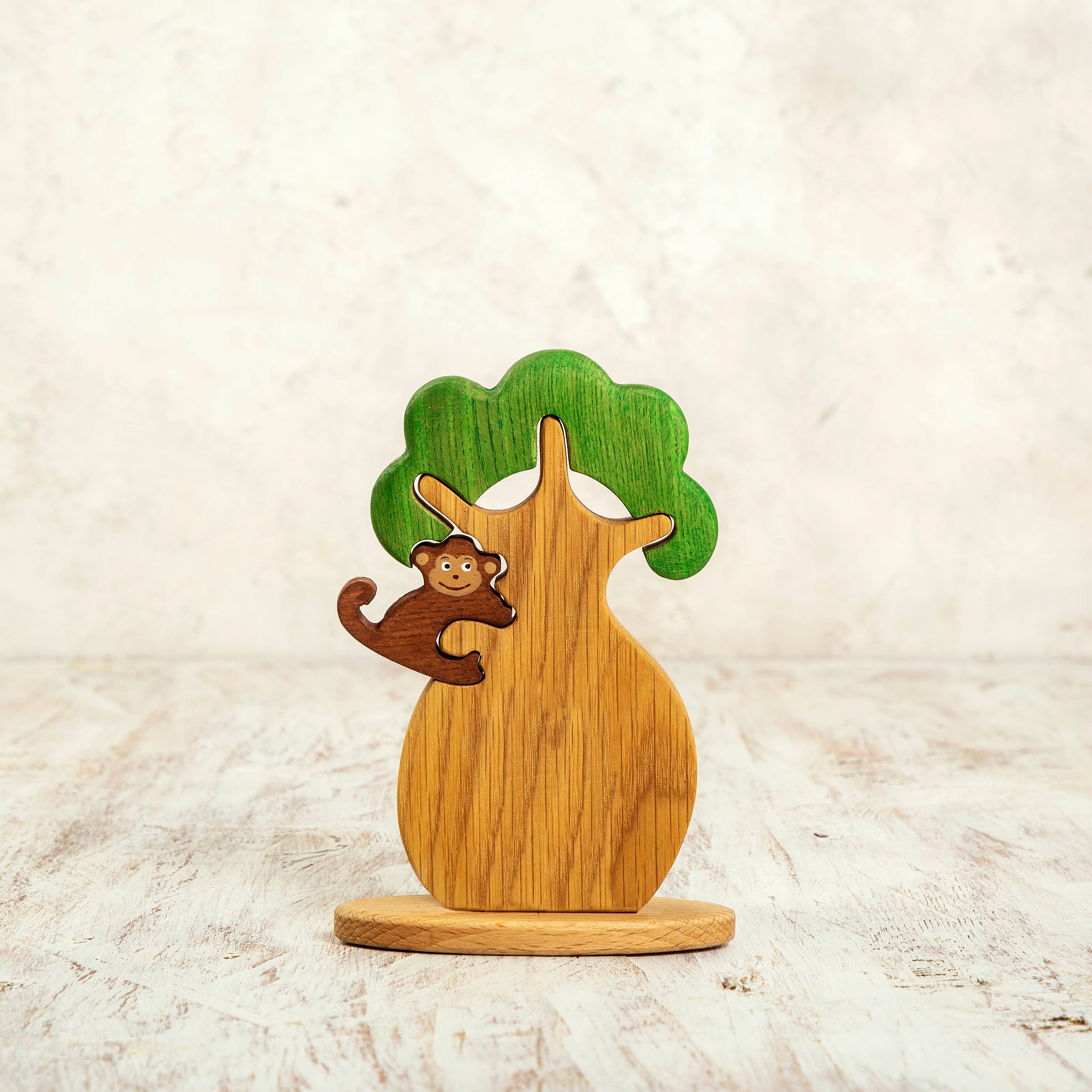Wooden Tree With A Monkey
