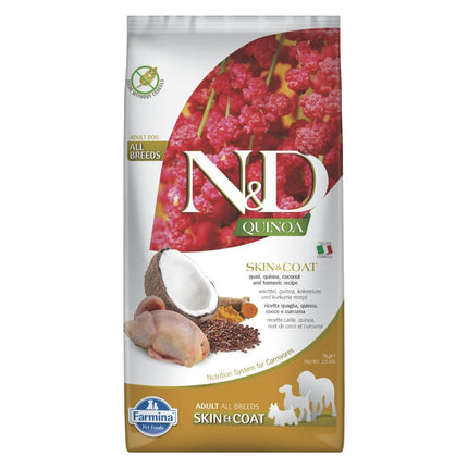 Farmina N&D Quinoa Skin & Coat All Breeds Dog Food - Quail