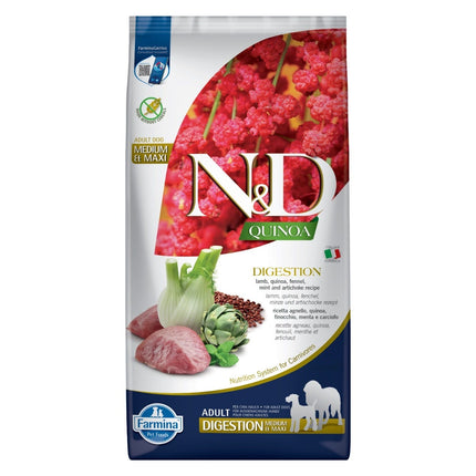 Farmina N&D Quinoa Digestion Medium & Maxi Dog Food - Lamb
