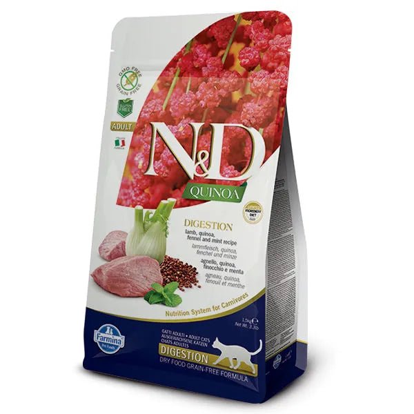Farmina N&D Quinoa Functional Feline Cat Food - Digestion Lamb - JustSimcoe.ca