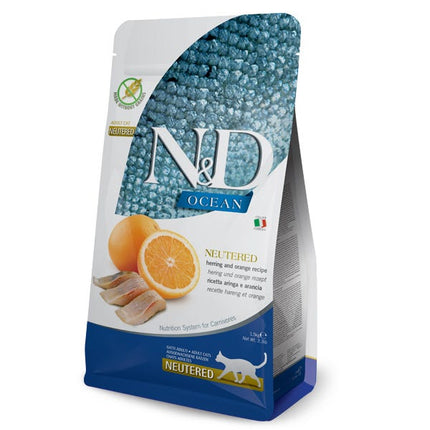 Farmina N&D Ocean Functional Feline Adult Neutered Cat Food - Herring and Orange Recipe