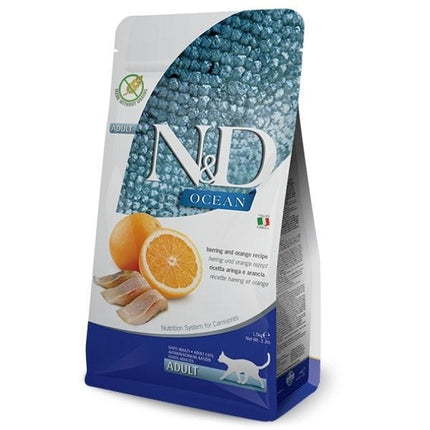 Farmina Natural & Delicious Ocean Grain Free Feline Adult Cat Food Formula - Herring and Orange