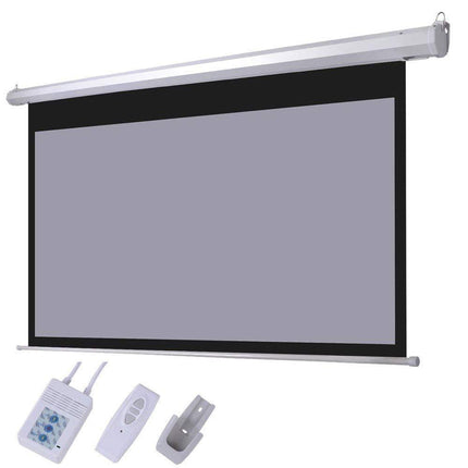 100" Motorized Matte Grey Screen for Home & Office - TEXONIC AV Inc