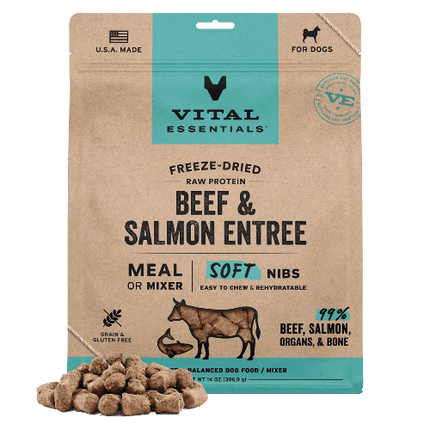 VE DOG FD BEEF/SALM SOFT NIBS 14OZ - Just Simcoe