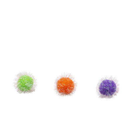 BUDZ COLORED POMPOM CAT TOY ASSTD