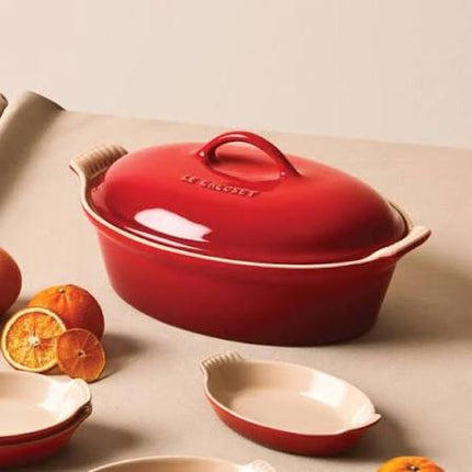 Le Creuset Heritage 3.8L Oval Casserole- Cerise