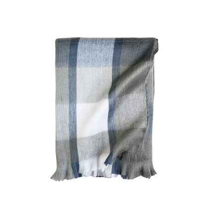 Large Plaid Throw Blanket - Just Simcoe