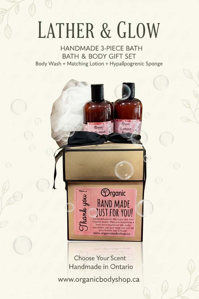 Lather & Glow 3-Piece Bath & Body Gift Set | Choose Your Scent